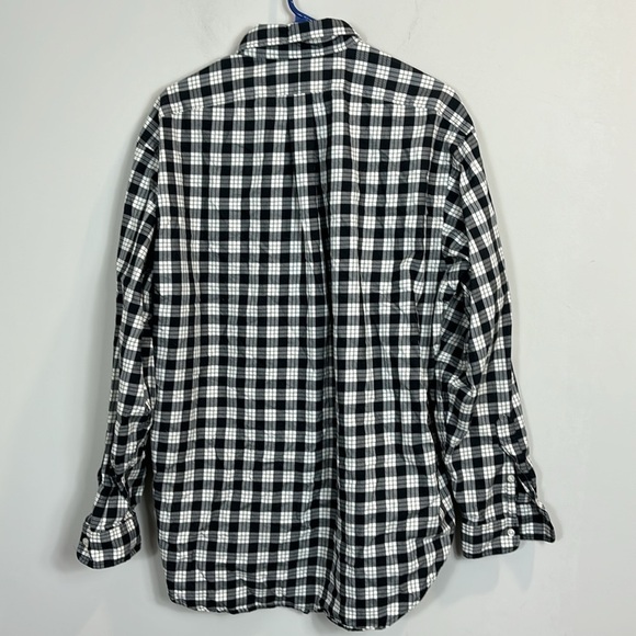Ralph Lauren black and white checkered long sleeve button down shirt men size L - Picture 3 of 5